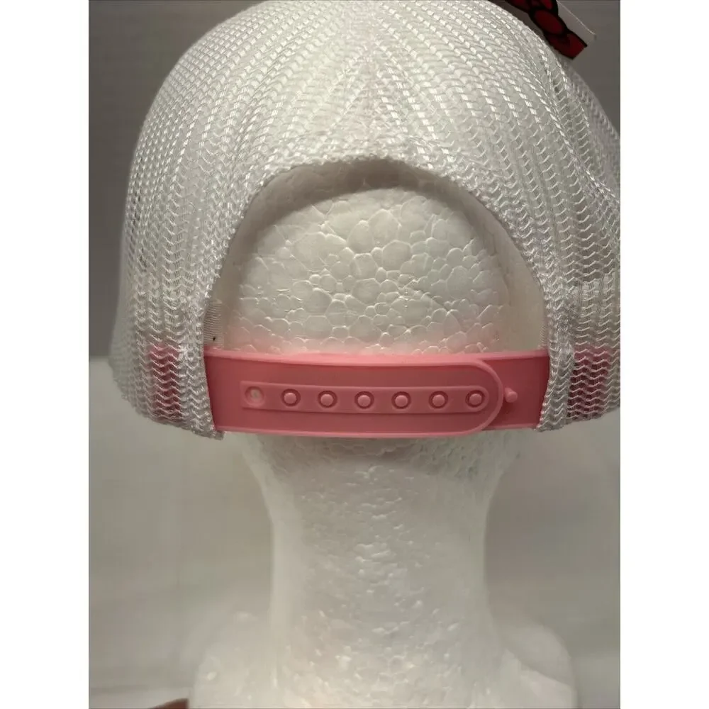 Hello Kitty BallCap Youth Always Kind Pink White Mesh Embroidered Adjustable NEW